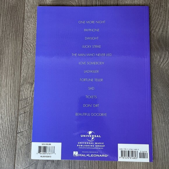 Maroon 5 Overexposed Sheet Music Piano Vocal Guitar Songbook Hal Leonard - Picture 3 of 5